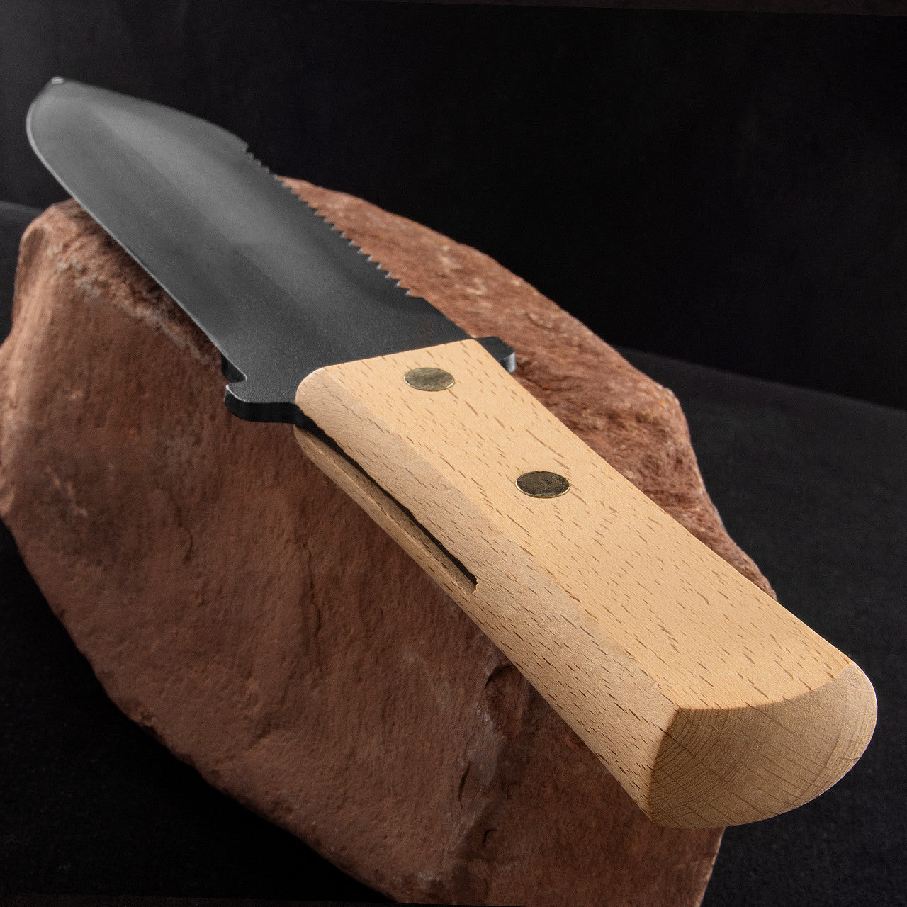 Bonsai Hori Hori Garden Fixed Blade Knife (6.5" Black Serr) BONH30
