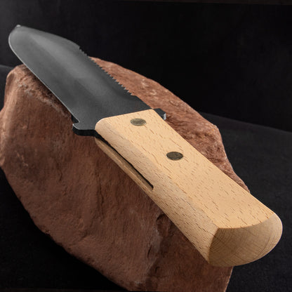 Bonsai Hori Hori Garden Fixed Blade Knife (6.5" Black Serr) BONH30
