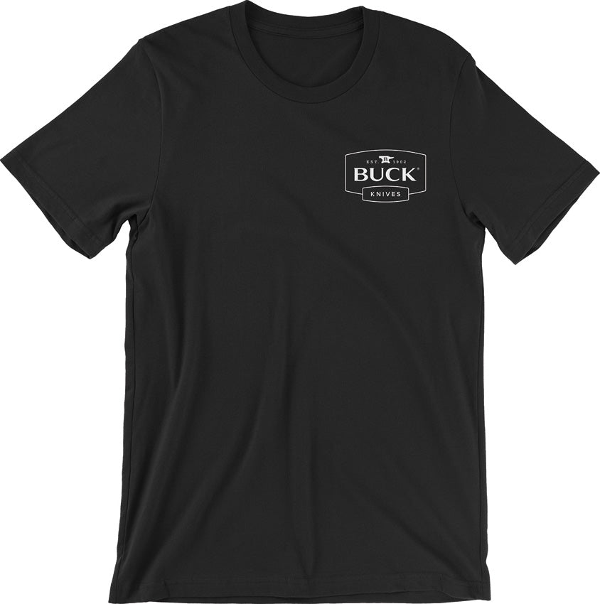 Buck Logo T-Shirt Large Black 13582