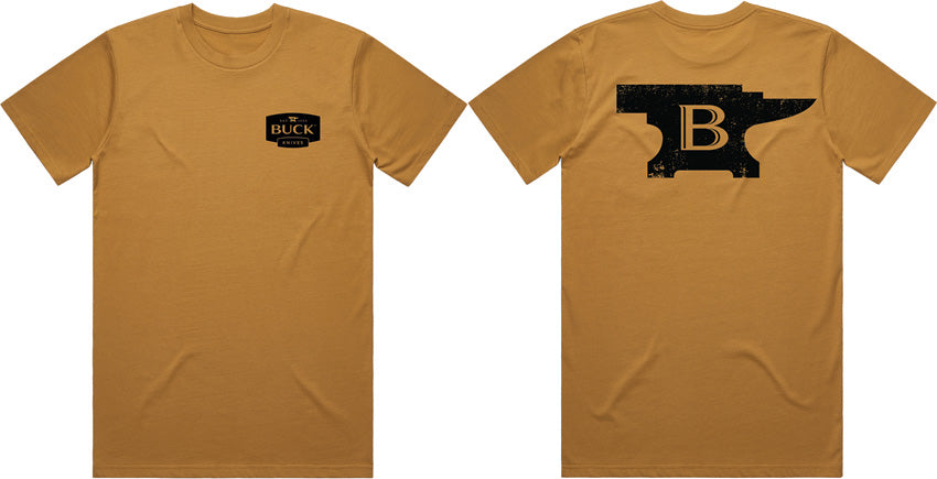 Buck Anvil T-Shirt Camel Lrg 13885