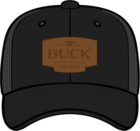 Buck Mesh Snapback Hat Blk 14245