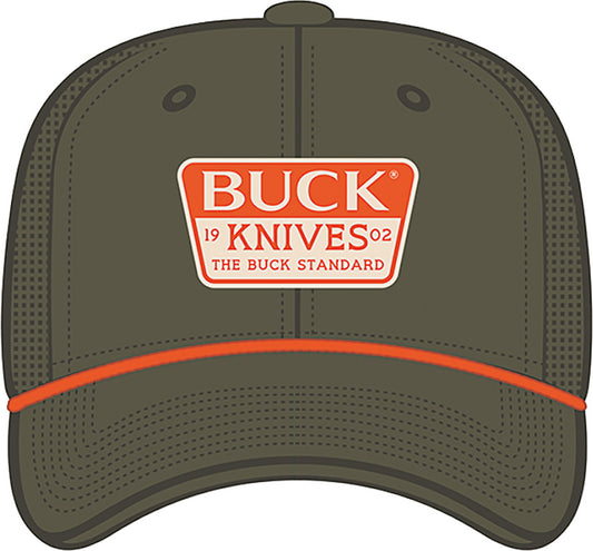 buck embroidered patch hat OD