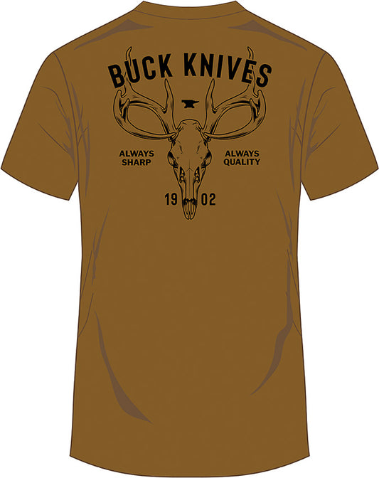 Buck Skull T-Shirt Coyote XL 14230 by Buck