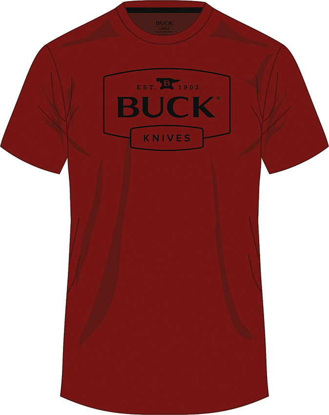 Buck Logo T-Shirt Red 2XL