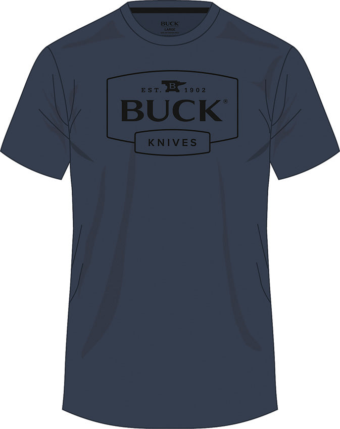 Buck Logo T-Shirt Navy XL 14328 by Buck