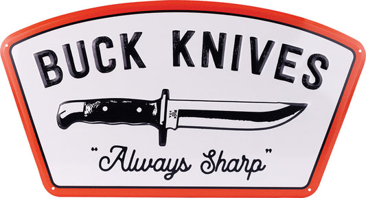 Buck Always Sharp Tin Taker Sign 14081