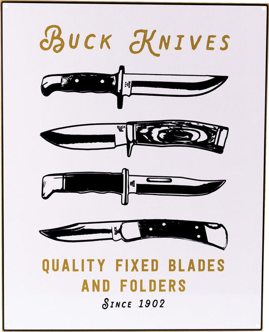 Buck Quality Blades Tin Tacker Sign 14082