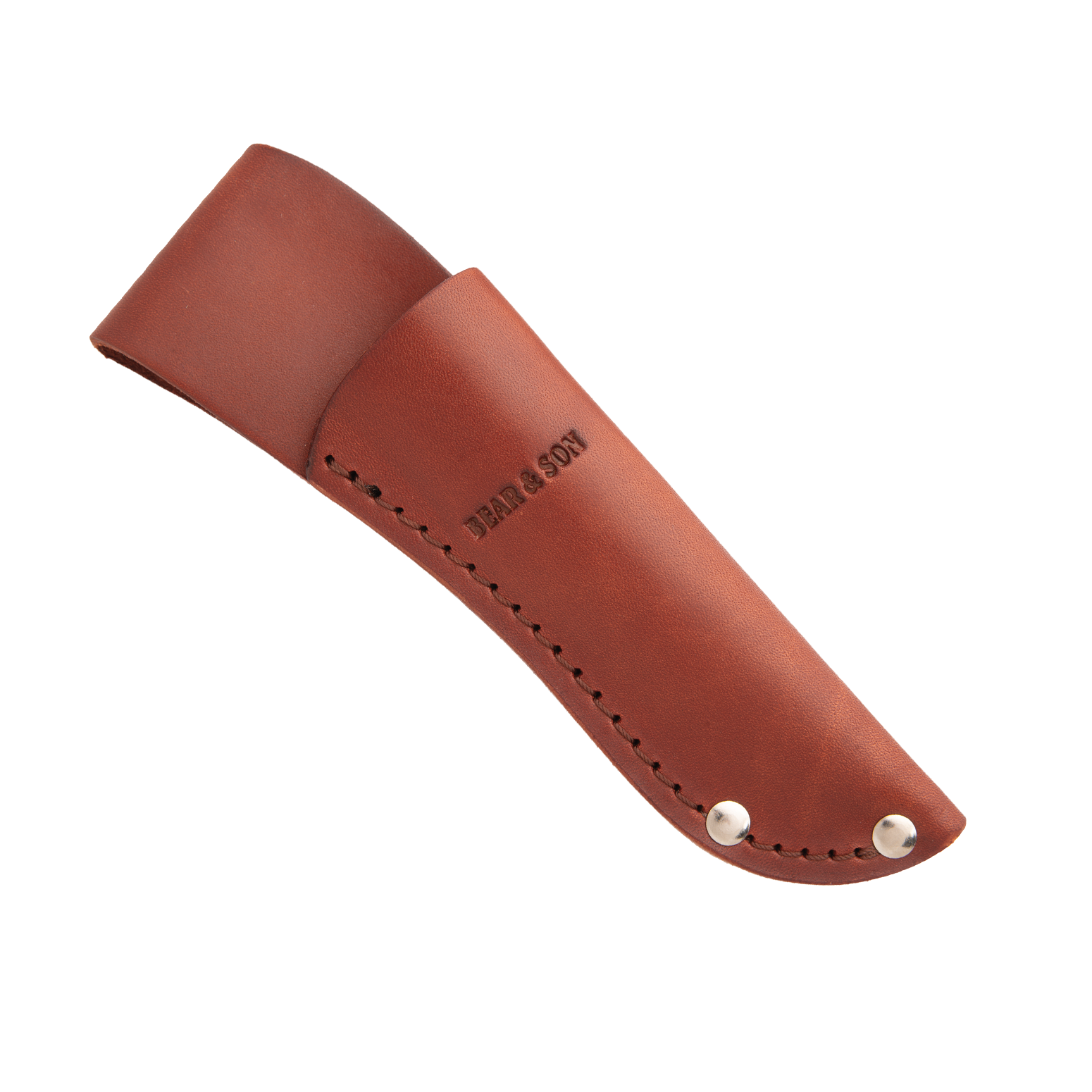 6 3/4" Genuine India Stag Bone™ Damascus Caper w/Leather Sheath - Bear & Son Cutlery - Jacksonville, AL