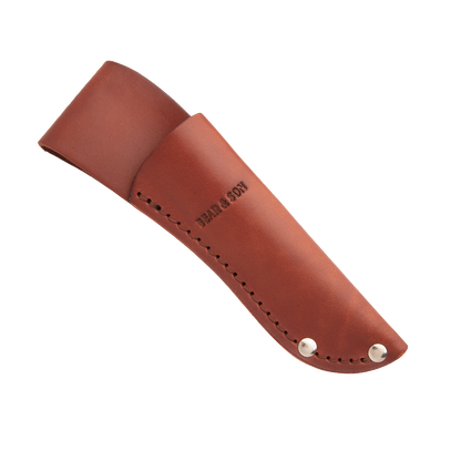 6 3/4" Genuine India Stag Bone™ Damascus Caper w/Leather Sheath - Bear & Son Cutlery - Jacksonville, AL