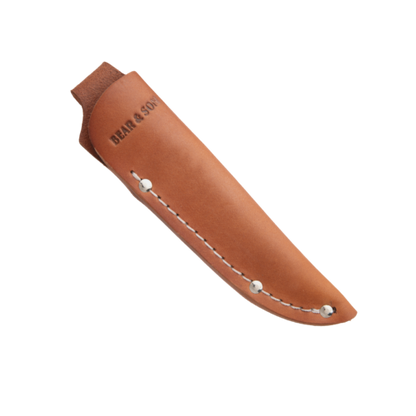6 3/8" Small Genuine India Stag Bone™ Damascus Hunter w/ Leather Sheath - Bear & Son Cutlery - Jacksonville, AL