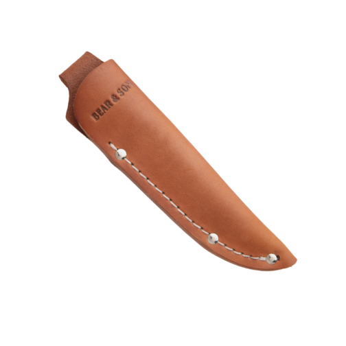 6 3/8" Small Genuine India Stag Bone™ Damascus Hunter w/ Leather Sheath - Bear & Son Cutlery - Jacksonville, AL