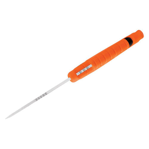 Buck 657 Large Pursuit Pro Fixed Blade Knife 4.25" S35VN Stainless Steel Guthook, Orange GRN and Rubber Handles, Polyester Sheath - 12752