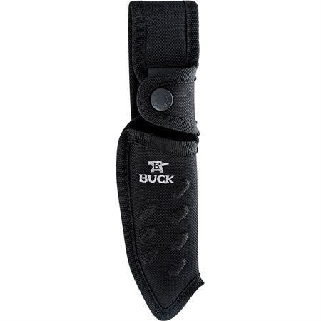 Buck 658 Small Pursuit Pro Fixed Blade Knife – S35VN Stainless Steel Drop Point, Orange GRN, Rubber Handle, Polyester Sheath