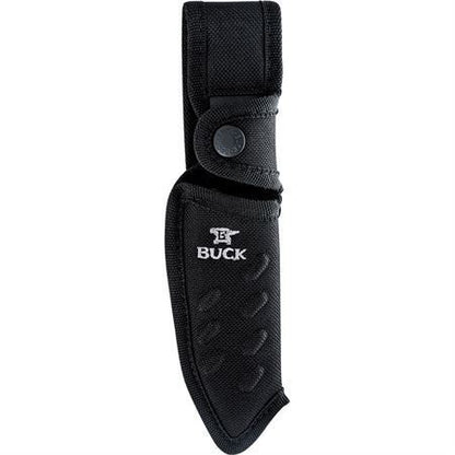 Buck 658 Small Pursuit Pro Fixed Blade Knife – S35VN Stainless Steel Drop Point, Orange GRN, Rubber Handle, Polyester Sheath