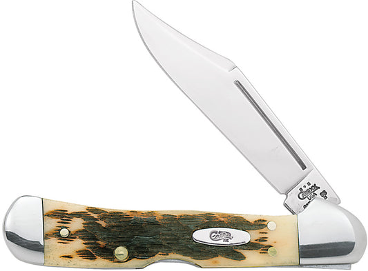 Case Cutlery Mini Copperlock Amber Bone 00133
