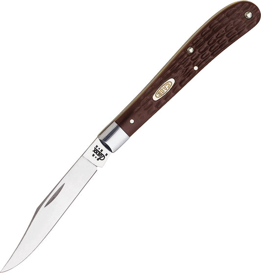 Case Cutlery Slimline Trapper Brown Delrin 00135 by Case Cutlery