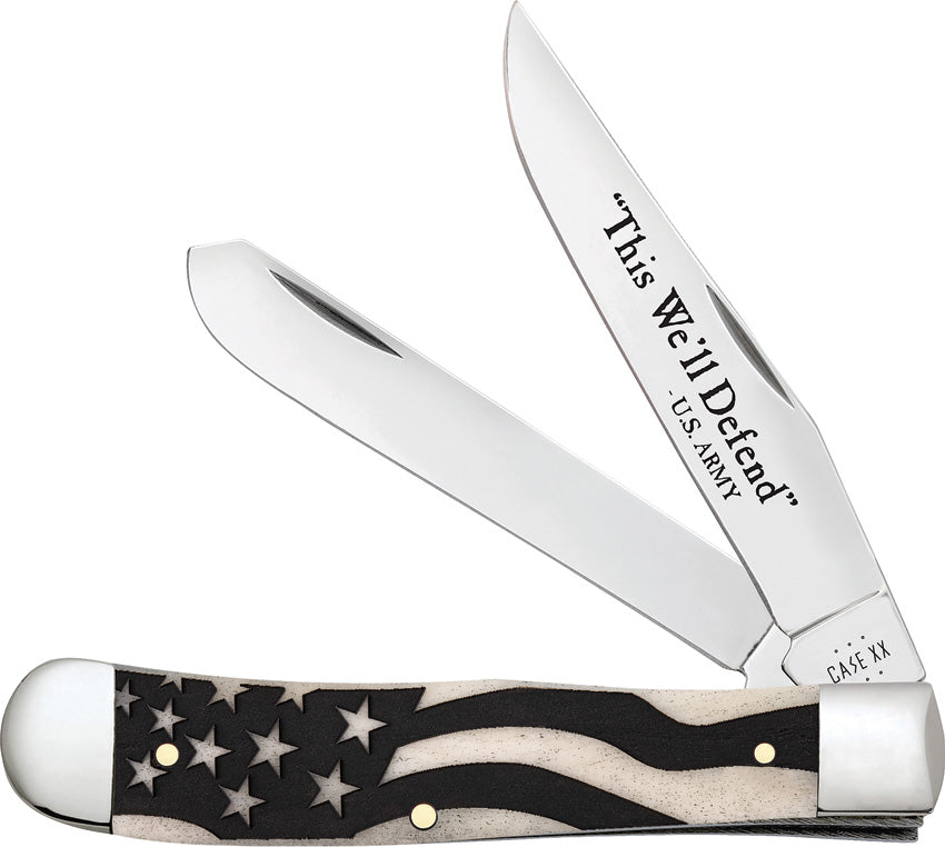 Case Cutlery U.S. Army Trapper Bone 15053