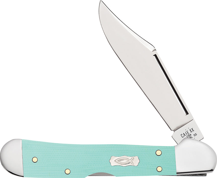 Case Cutlery Mini Copperlock Seafoam Green 18109 by Case Cutlery