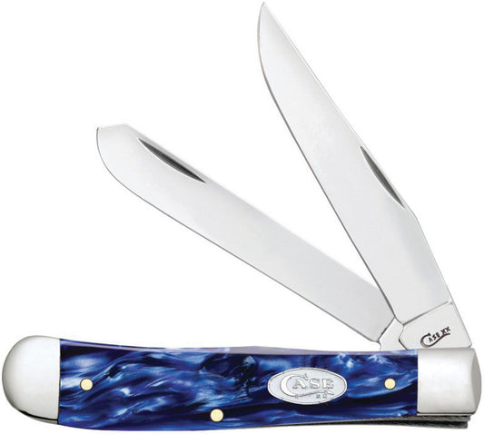 Case Cutlery Trapper Sparxx Blue Kirinite 23431 by Case Cutlery