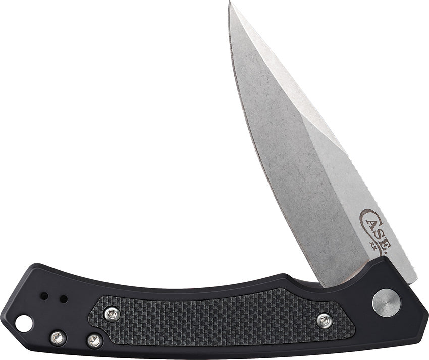 Case Cutlery Marilla Framelock Black folding knife with CPM-20CS blade, model 25884