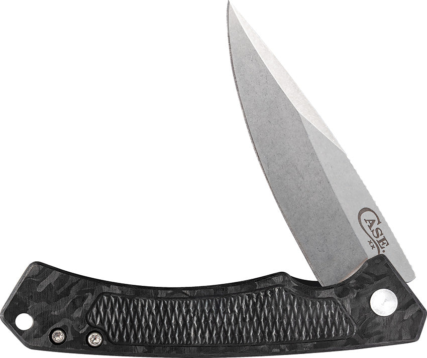 Case Cutlery Marilla Framelock folding knife with marbled carbon fibre handle, model 25893