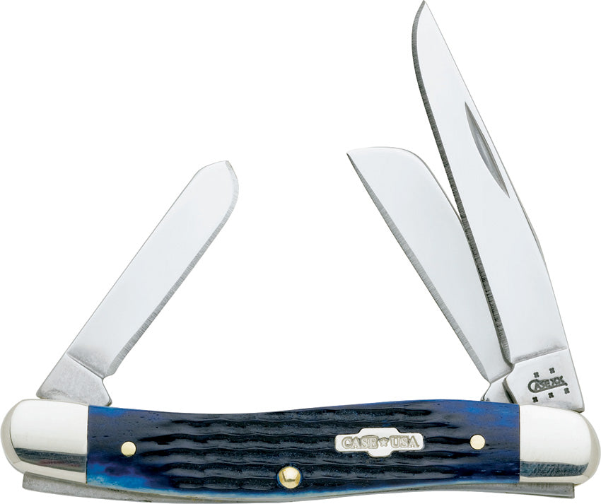 Case Cutlery Medium Stockman Blue Bone 02801 by Case Cutlery