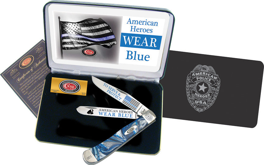 Case Cutlery American Police Trapper CAT-BC/BLUE by Case Cutlery