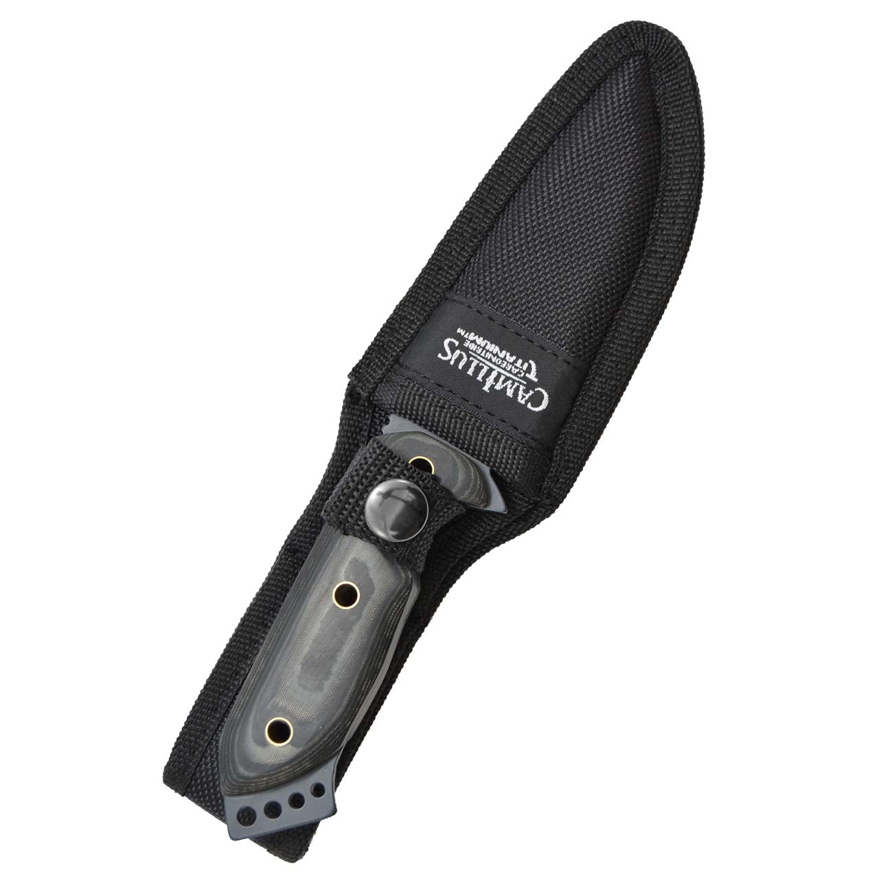 Camillus 18509 Fixed knife black AUS-8 Micarta Tanto Plain edge
