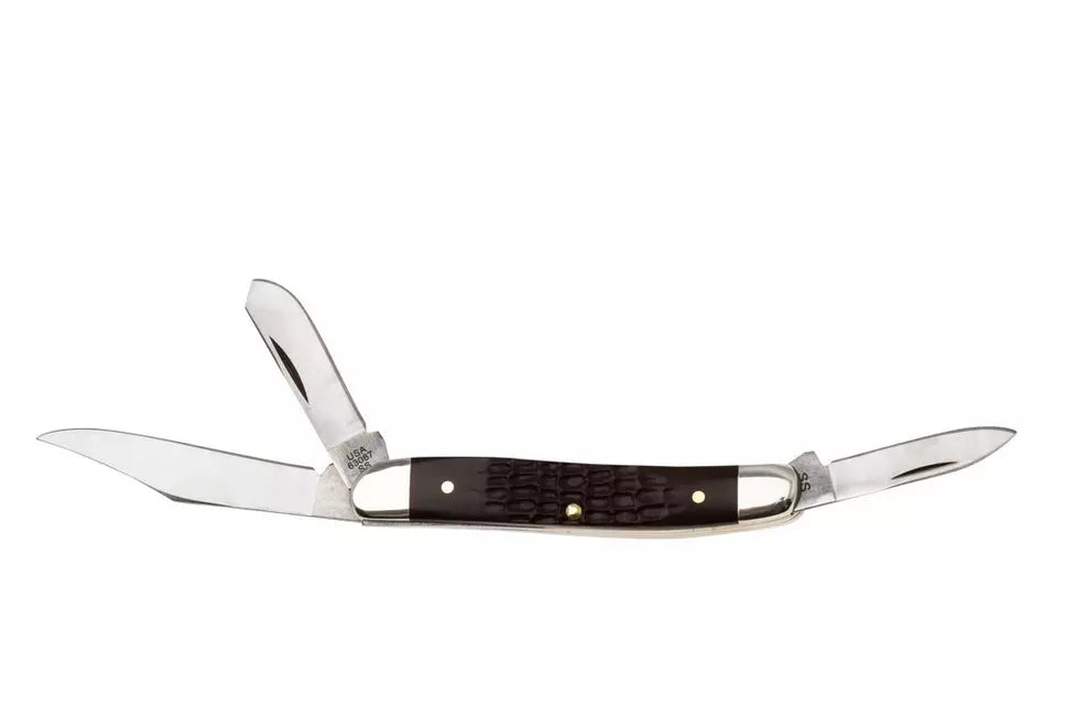 Case 217 Medium Stockman Folding Pocket Knife with Brown Delrin Handle
