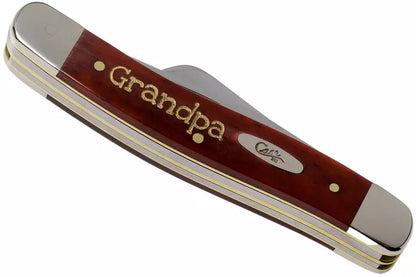 Case Stockman Chestnut Bone Smooth, Embellished Medium Trapper in Gift Tin, 10431, 6318 SS pocket knife
