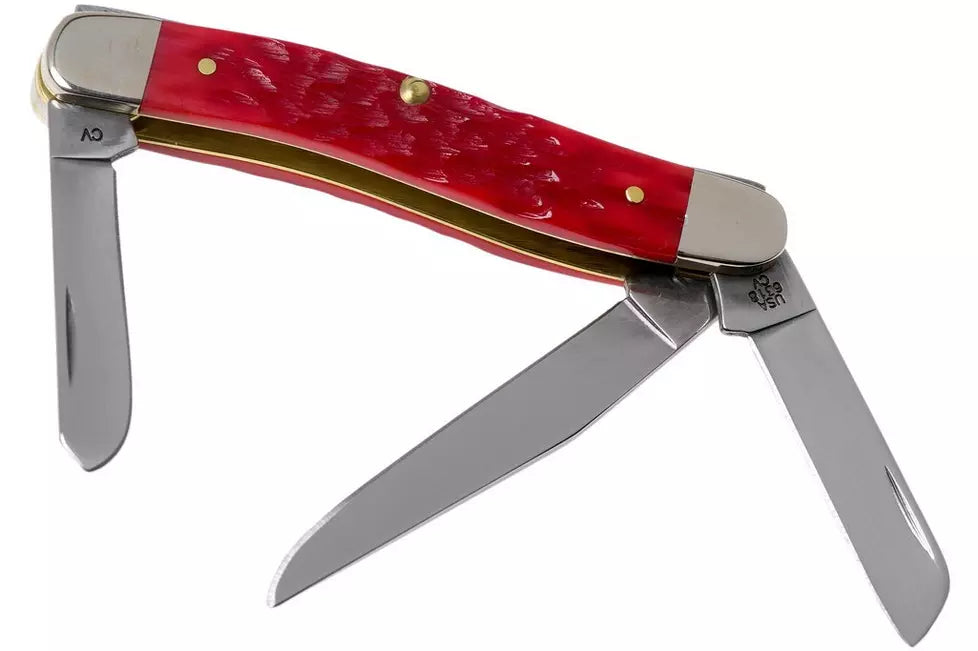 Case Medium Stockman Dark Red Bone, Peach Seed Jig, 31951 CV pocket knife
