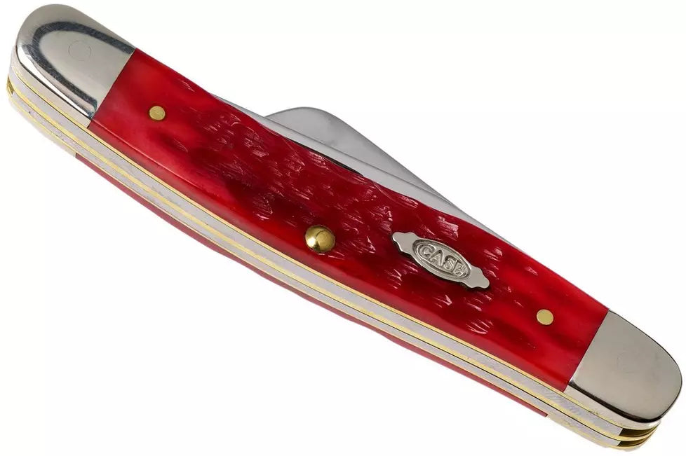 Case Medium Stockman Dark Red Bone, Peach Seed Jig, 31951 CV pocket knife
