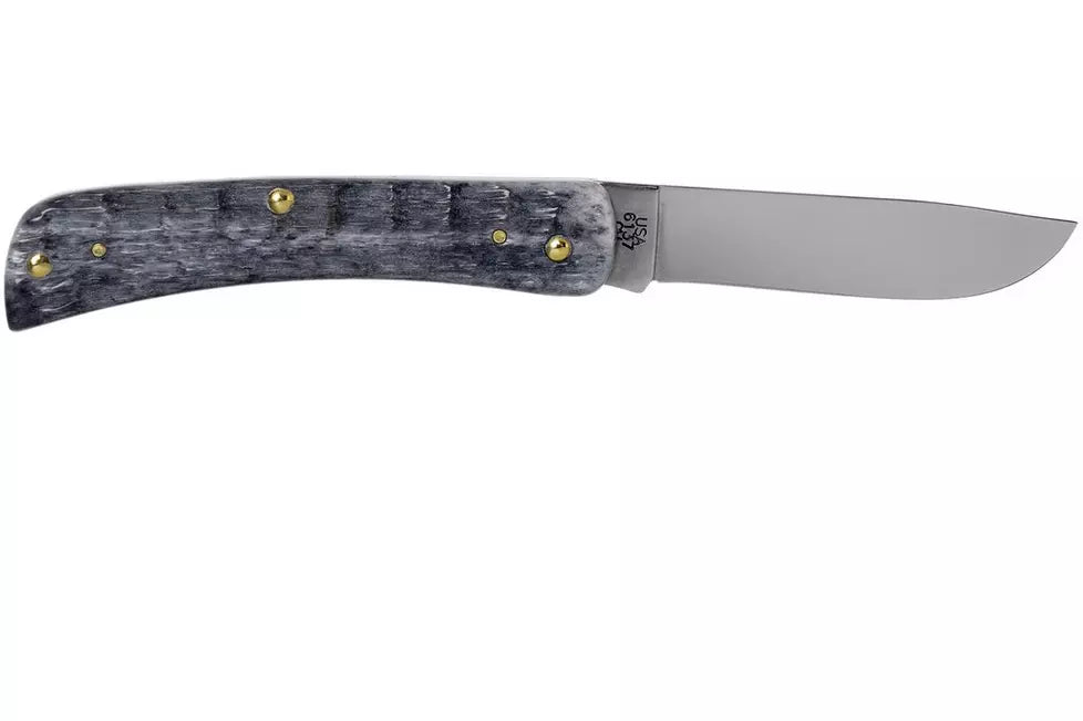 Case Sod Buster Jr Pocket Worn Grey Bone, Crandall Jig, 58412 CV pocket knife
