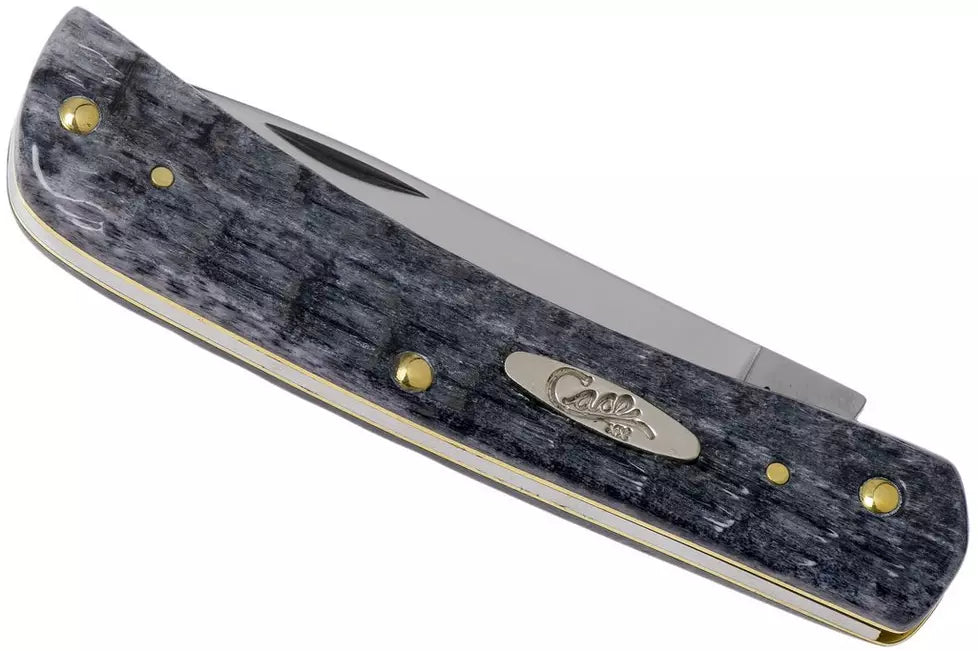 Case Sod Buster Jr Pocket Worn Grey Bone, Crandall Jig, 58412 CV pocket knife
