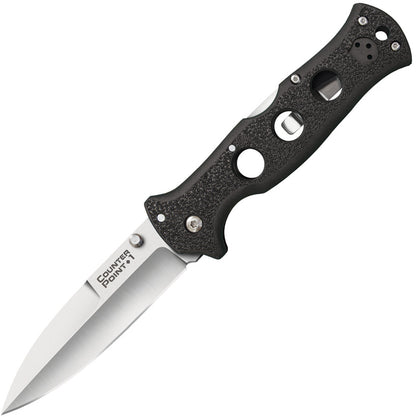 Cold Steel Counter Point 4" AUS10A Folding Knife – Black Griv-Ex Handle (CS10AB)