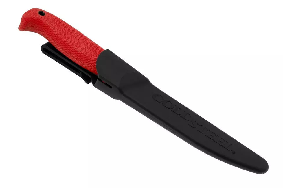 Cold Steel Scalper Slock Master CS-20VSTW, Polished 4116 RVS, Red Kray-Ex, hunting knife, Tim Wells design
