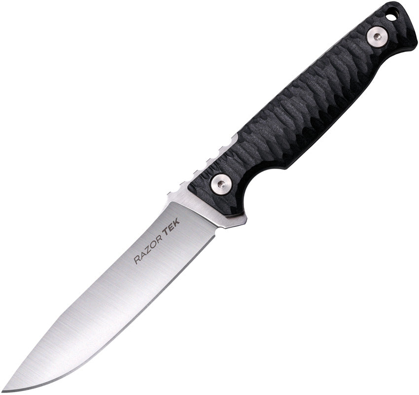 Cold Steel Razor Tek CS-FX-4RZR Fixed Blade Knife – 4" 4116 Stainless Clip Point, Black GFN Handle, Secure-Ex Sheath (UPC 888151037324) by Cold Steel