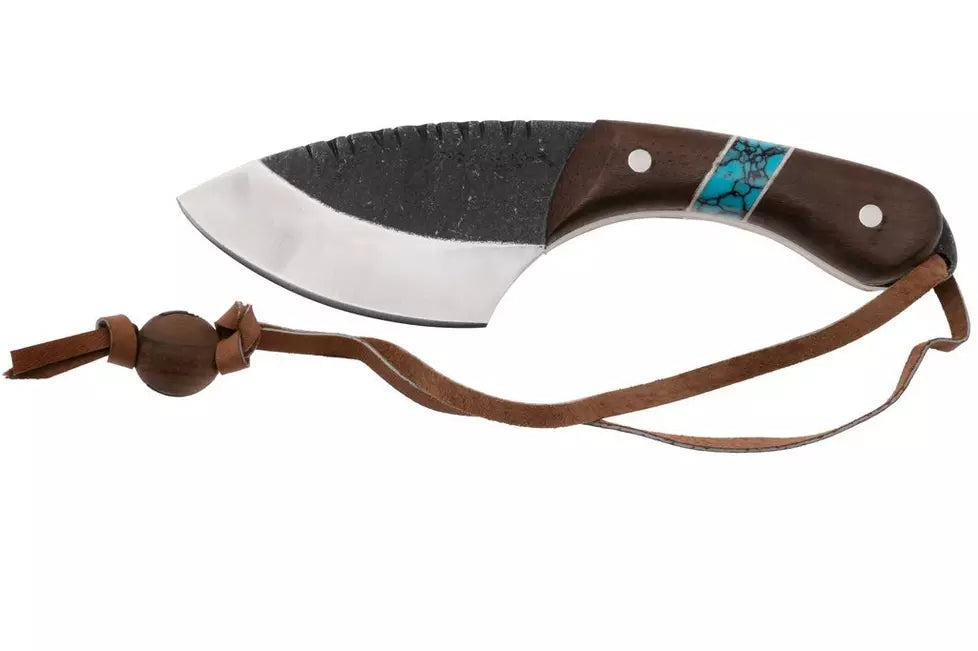 Condor Blue River Skinner CTK112-3.5-4C, Brut De Forge 440C, Walnut Turqouise Stone, fixed knife
