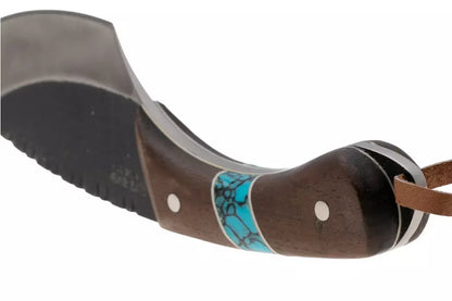 Condor Blue River Skinner CTK112-3.5-4C, Brut De Forge 440C, Walnut Turqouise Stone, fixed knife
