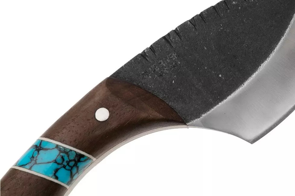 Condor Blue River Skinner CTK112-3.5-4C, Brut De Forge 440C, Walnut Turqouise Stone, fixed knife
