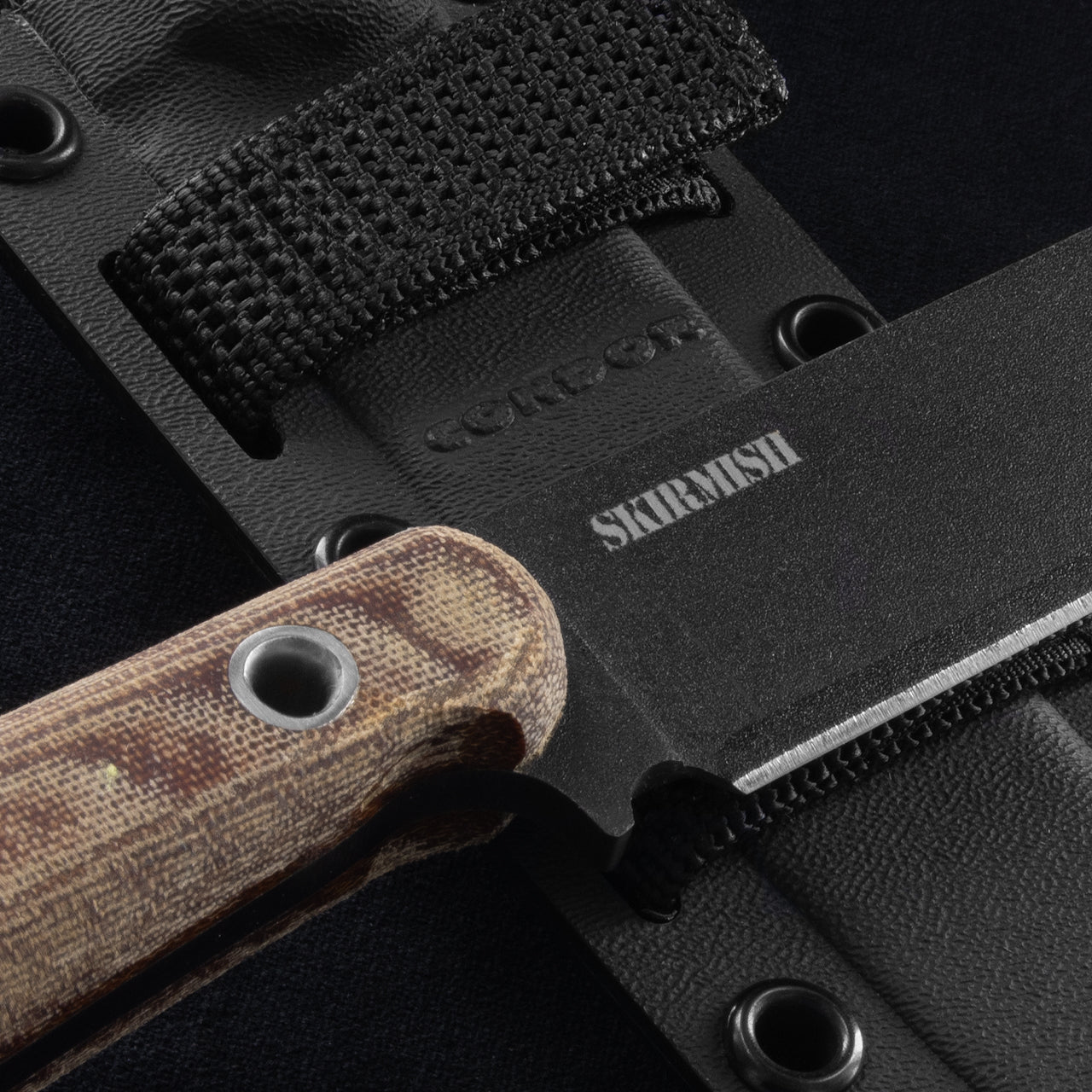 Condor 181556 Skirmish Steel Blade Knife with Natural Canvas Micarta Handle
