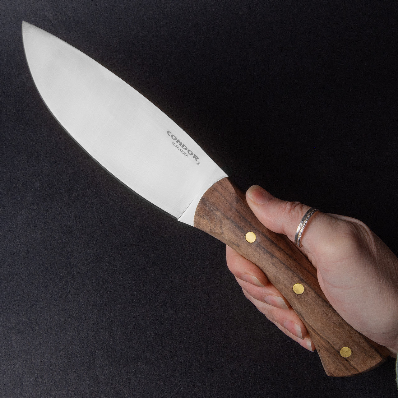 Condor 500366 Knulujulu Stainless Blade Knife with Brown Wood Handle
