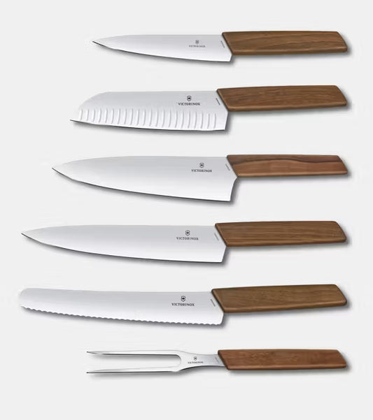 Victorinox Modern Knife Block, 6 Pieces in gray - 6.7186.6