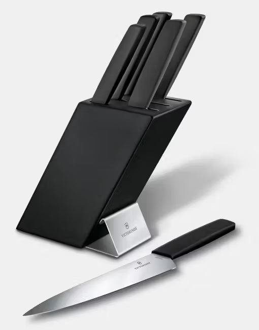 Victorinox Modern Knife Block, 6 Pieces in Black