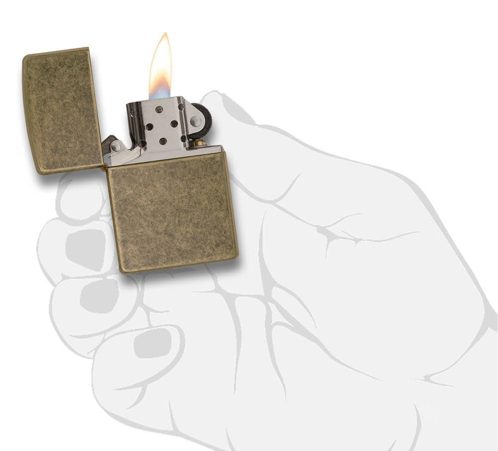 Zippo Classic Antique Brass Windproof Lighter