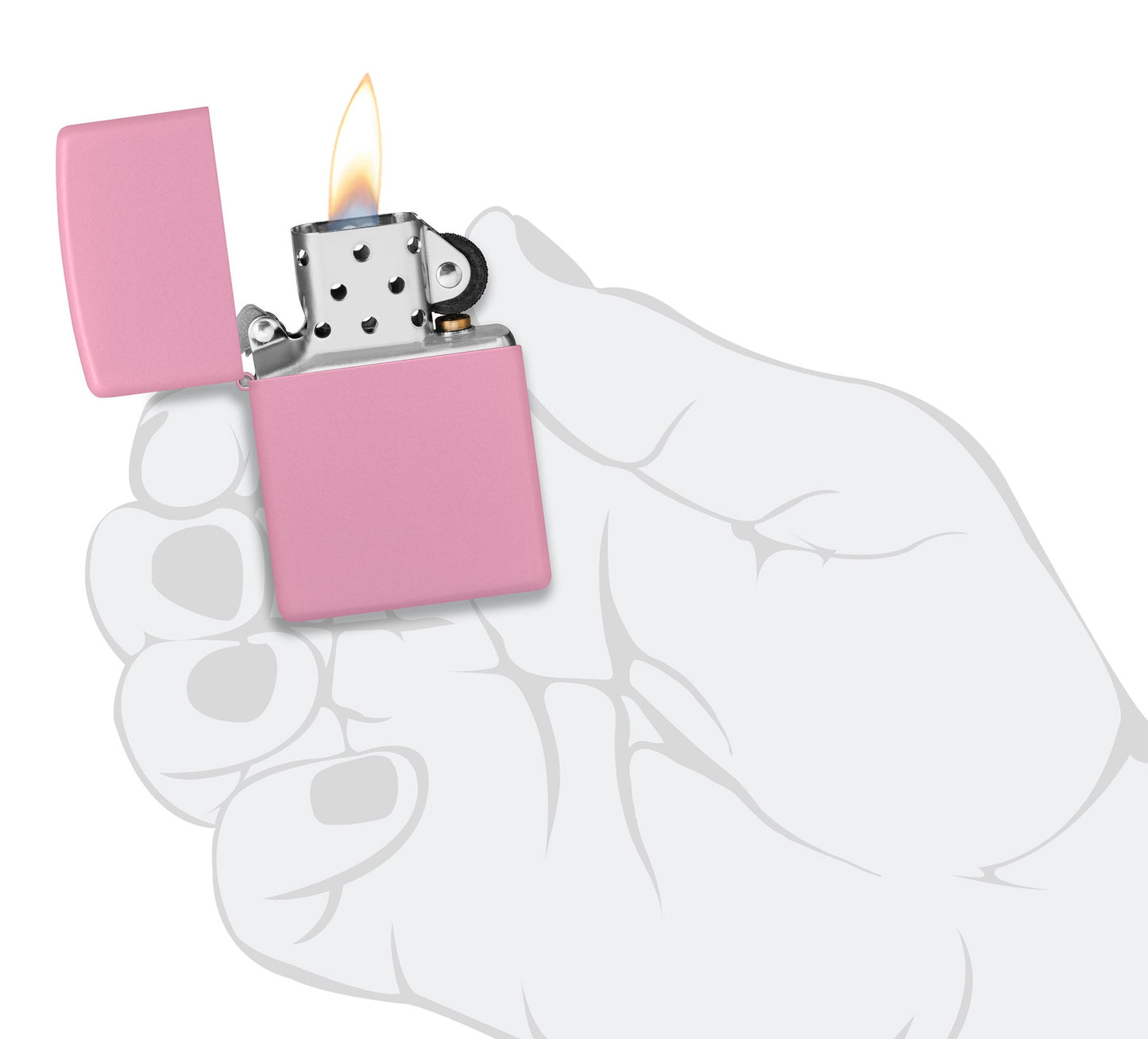 Classic Pink Matte Windproof Lighter