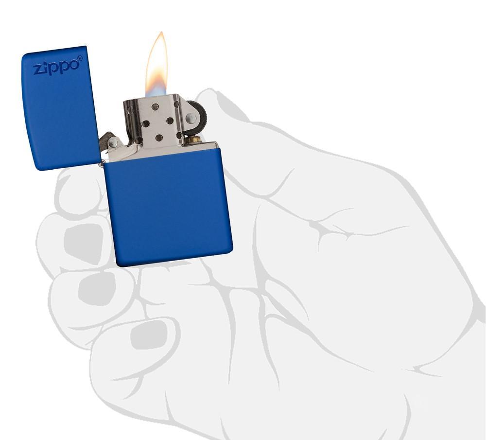 Classic Royal Blue Matte Zippo Logo Windproof Lighter
