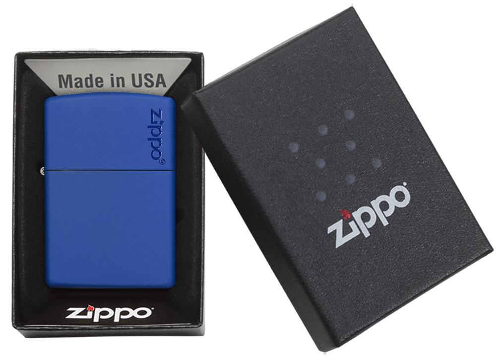 Classic Royal Blue Matte Zippo Logo Windproof Lighter