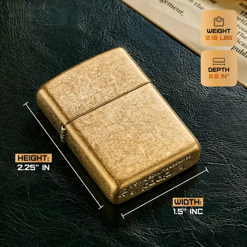Zippo Classic Tumbled Brass Windproof Lighter – Made in USA - Shop now at Mjoutdoorsgear UK