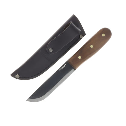 Condor Tool and Knife Bushcraft Basic Walnut 5in Black Fixed Blade Knife CTK2365HC
